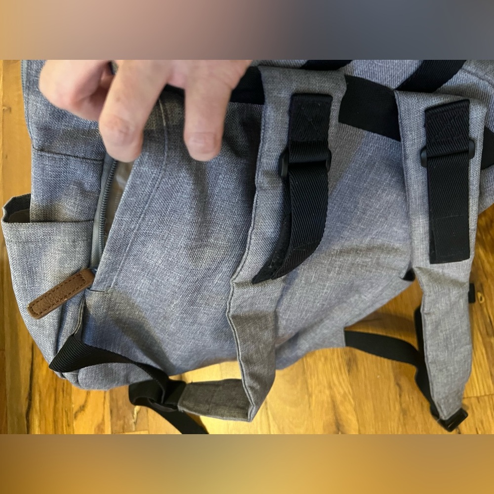 Babymel George Unisex Diaper Backpack in Grey - Picture 7 of 13